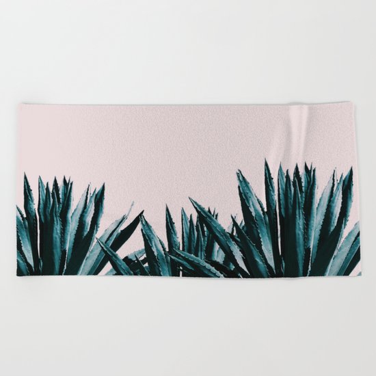 Pastel agave Beach Towel