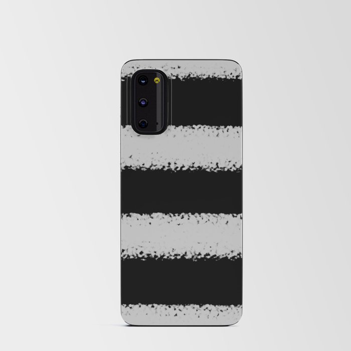 Black and Gray Horizontal Stripe Pattern Pairs Dulux 2022 Popular Colour Surrendered Skies Android Card Case