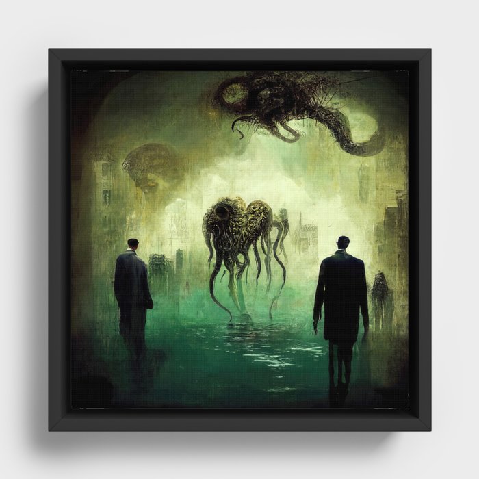 Nightmares are living in our World Framed Canvas