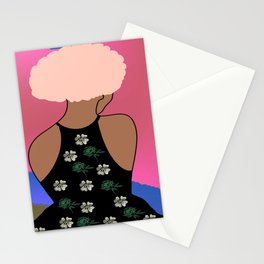 Woman At The Meadow 08 Stationery Card