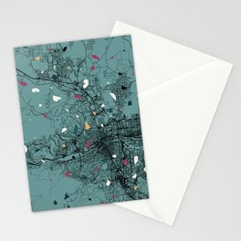 Reno - USA - City Map - Terrazzo Authentic Town Map Stationery Card