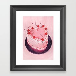 The Pinkest Cake Framed Art Print