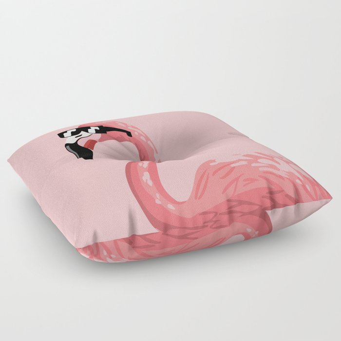 Flamazing Flamingo - what would a flamingo say if it could talk Floor Pillow