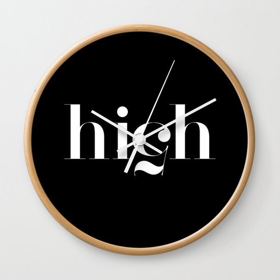 Typography Wall Clock