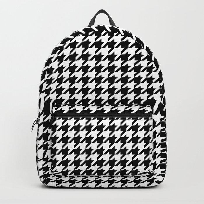 Monochrome Black White Houndstooth Backpack