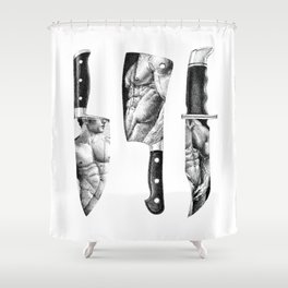 Knife Set - SpookyDOODs Shower Curtain