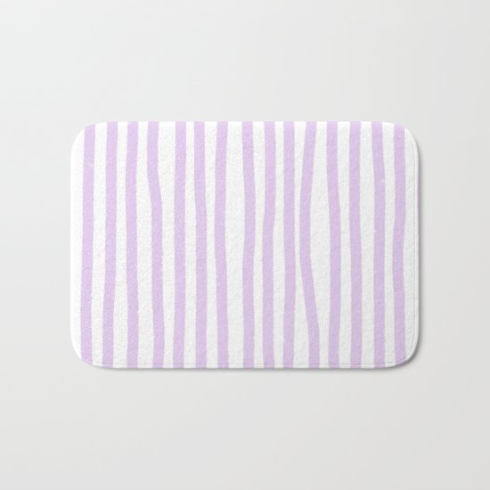 Lavender Stripes Bath Mat