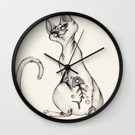 Cats with Tats v.1 Wall Clock