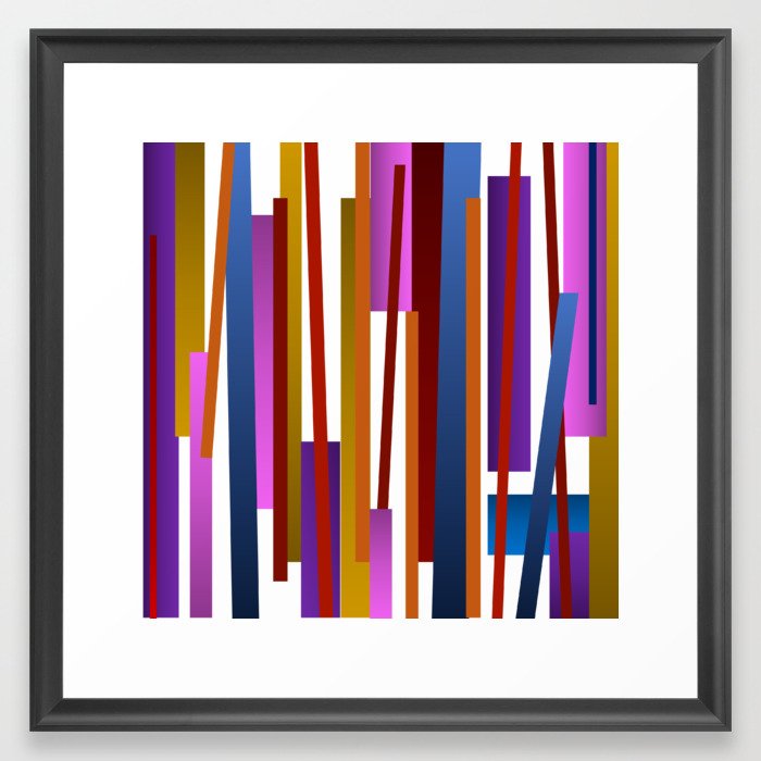 Lines | Purple Framed Art Print