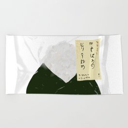 Onigiri Japanese snack Beach Towel