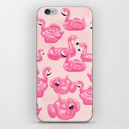 Flamingo Pool Float iPhone Skin