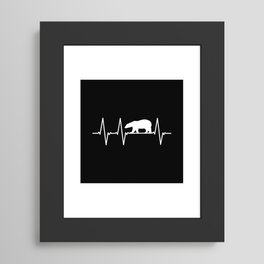 Heartbeat polar bear polar bear favorite animal Framed Art Print