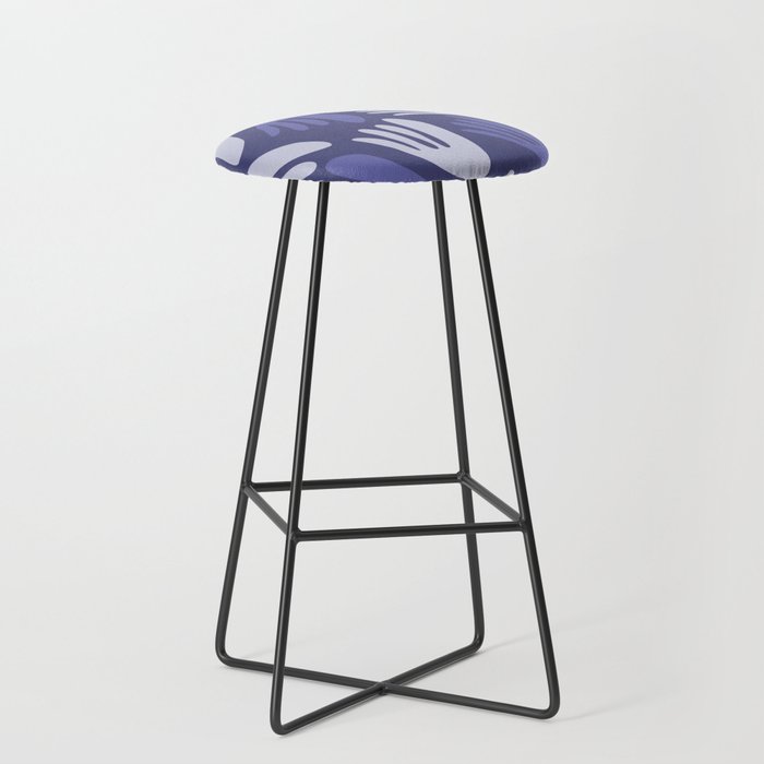 Big Cutouts Papier Découpé Abstract Pattern in Purple and Lavender Bar Stool