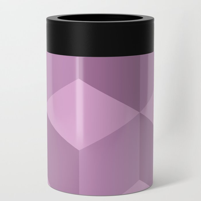 Purple cubes geometric pattern Can Cooler