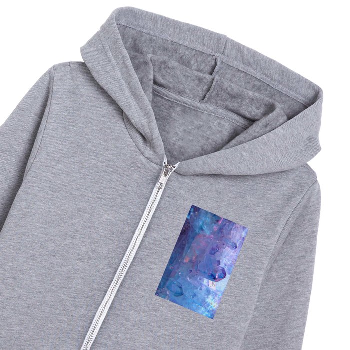 Purple Crystal Geode Kids Zip Hoodie