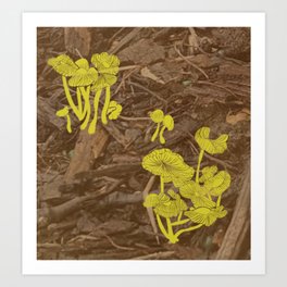 Lemon Mushroom Art Print