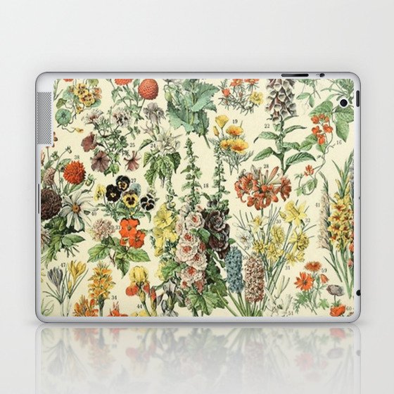 Adolphe Millot Vintage Fleurs Flower 1909 Laptop & iPad Skin