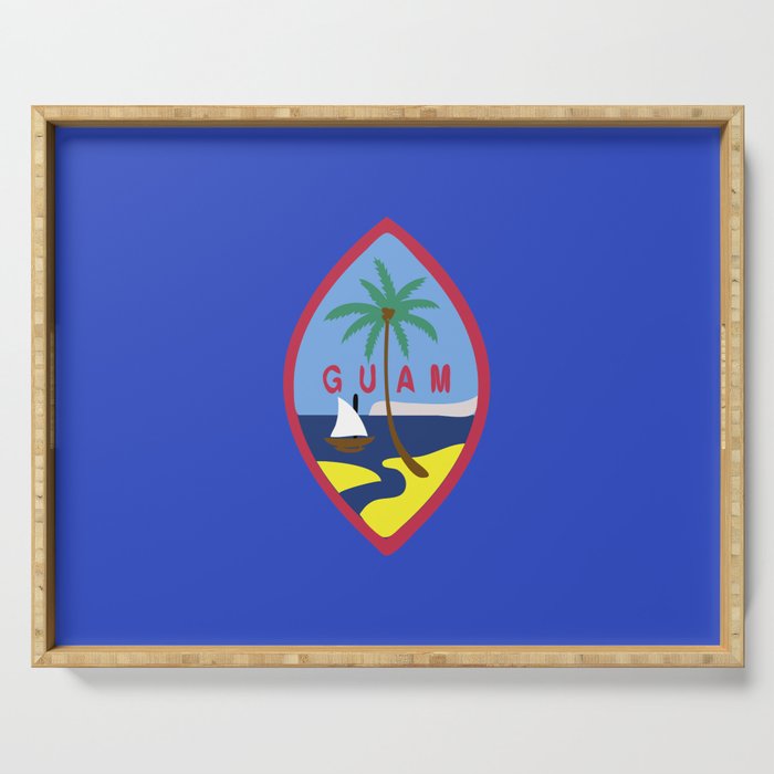 Guam flag emblem Serving Tray