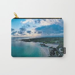 Jeju Beach Panoramic Photo Digital Download | Drone Aerial Digital Photo Beach Landscape in Jeju of Korea | Beach Panoramic View Carry-All Pouch