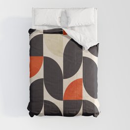 bauhaus mid century shapes abstract Comforter