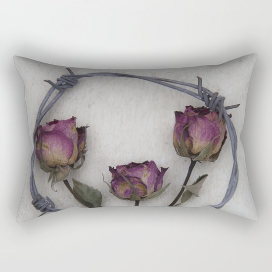 Three dried Roses II Rectangular Pillow