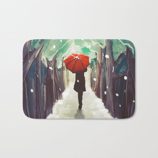 Red Bath Mat