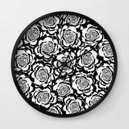 Rosaline: Black Ivory/White Wall Clock