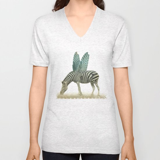 on the wings Unisex V-Neck