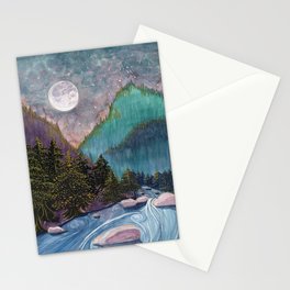 Rivers of Silver, Trees of Gold Stationery Card