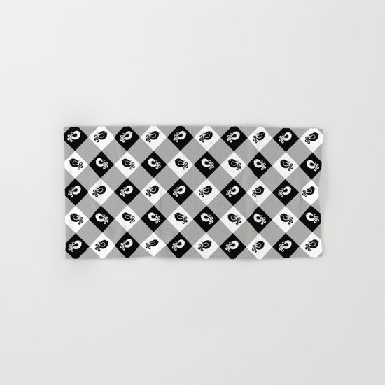 black and white birds 1 Hand & Bath Towel