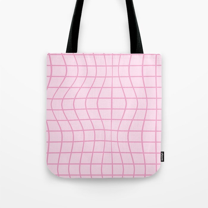 Twisted Grids-Y2K Aesthetic-Pattern Tote Bag