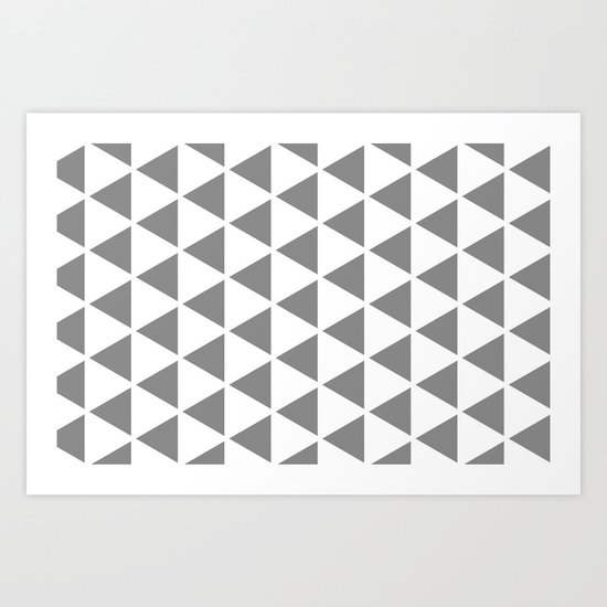 Sleyer Grey on White Pattern Art Print