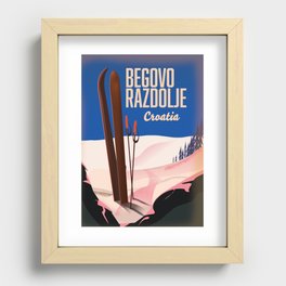 Begovo Razdolje Croatia Ski poster Recessed Framed Print