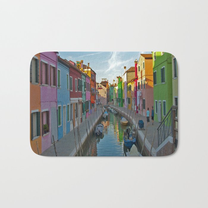 Case Colorate Burano ,Venice,Italy Bath Mat
