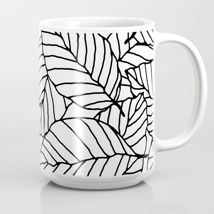 Trendy Leaves Pattern Coffee Mug By Artists Collection - ArtworkFans