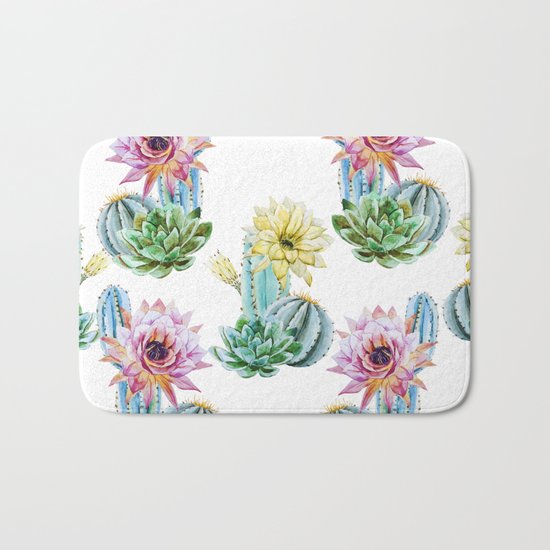 Cactus Pattern 06 Bath Mat