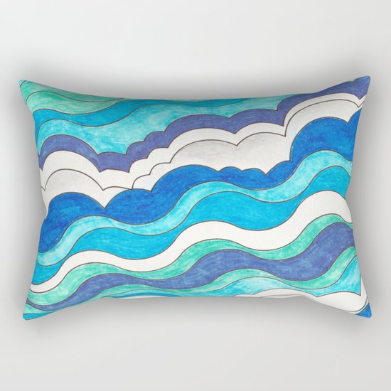 Make Waves II Rectangular Pillow