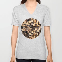 Woodcut V Neck T Shirt