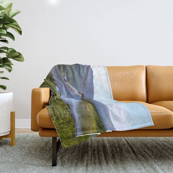 River Landscape Summer Scenery #decor #society6 #buyart Throw Blanket