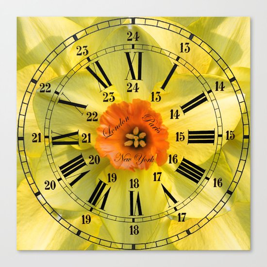 The Power of Petals 2...The Clock! Canvas Print