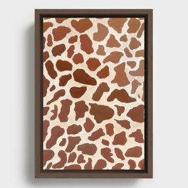 wild animals: giraffee pattern Framed Canvas