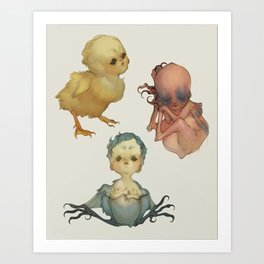Harpy Hatchlings Art Print