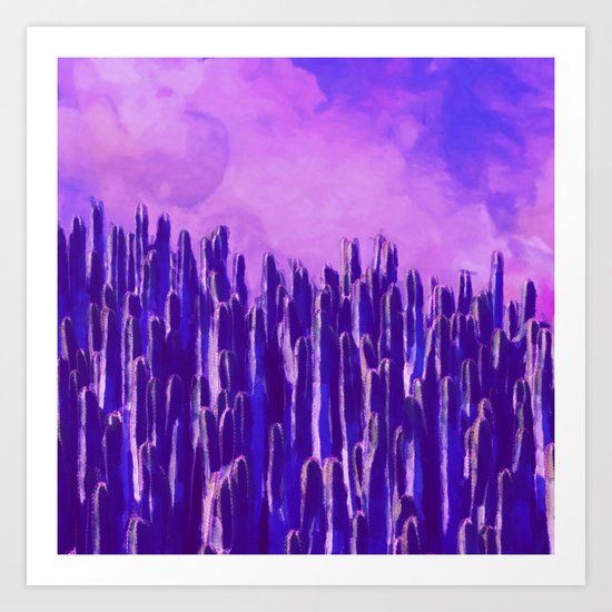 Cacti landscape Art Print