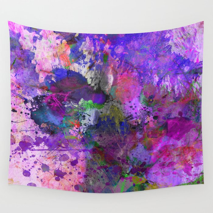 Lilac Chaos - Abstract Wall Tapestry