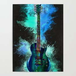 Colorful guitar Poster