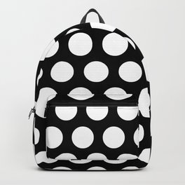Black with White Polka Dots Backpack | Kids, Pokadots, Black and White, Big, Children, Childs, Polkadots, Decor, Polka, Circles 