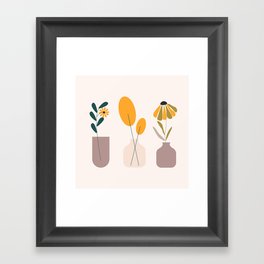 Abstract FlowerPot Design Framed Art Print