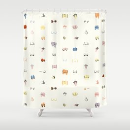 butts, boobies and hands Shower Curtain