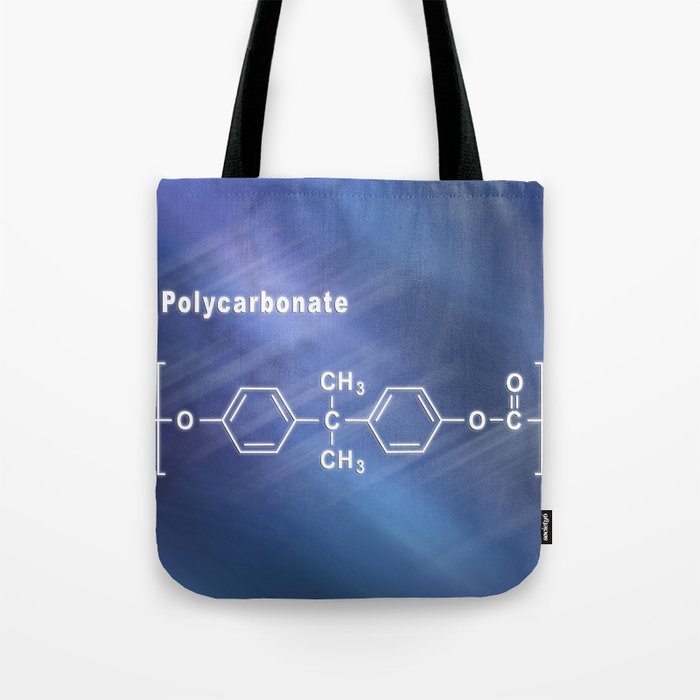 Polycarbonate PC Lexan, Structural chemical formula Tote Bag