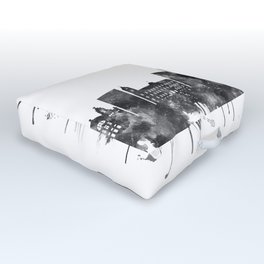 Cluj-Napoca Romania Skyline BW Outdoor Floor Cushion | Napoca, Print, Architecture, Skyscrapers, Urban, Monument, Cityscape, Travel, Poster, Painting 
